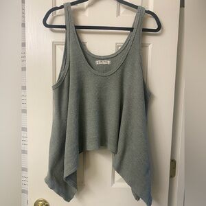 Free People We The Free Sing La La Raw Asymmetrical Oversized Tank Size Small